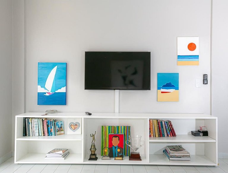 Apartamento familiar com acesso privativo à Praia Mansa